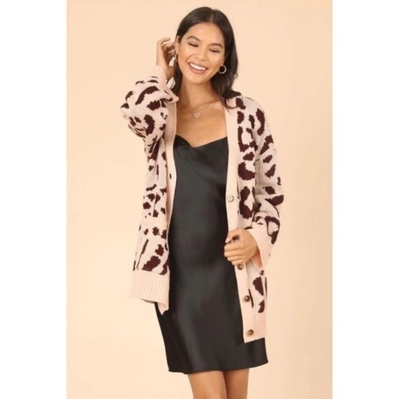 Honey Punch Leopard Print Cardigan - Picture 1 of 7